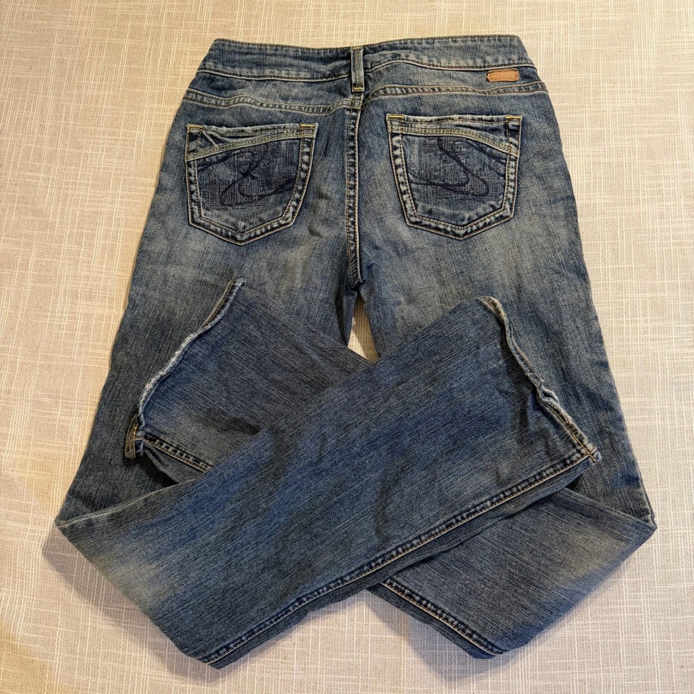 Silver Jeans Co Aiko Bootcut Medium Wash Low Rise Denim Jeans 26/33 L9538SCM233